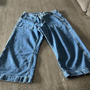 GAP Blue Wide-Leg Denim Pants